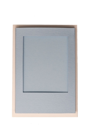 Picture of Rectangular Aperture A6 Cards - Blue (Pack Of 5)