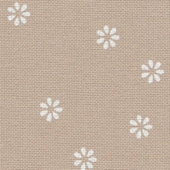 Picture of Zweigart Light Mocha with Flowers 32 Count Murano Cotton Evenweave (7399)