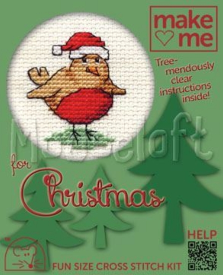 Picture of Mouseloft "Robin" Make Me for Christmas Cross Stitch Kit