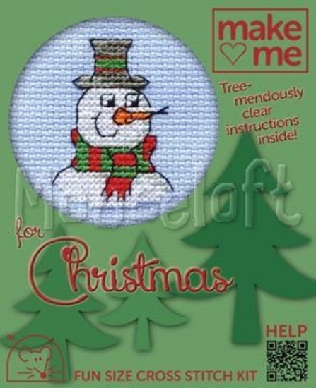Picture of Mouseloft "Snowman" Make Me for Christmas Cross Stitch Kit