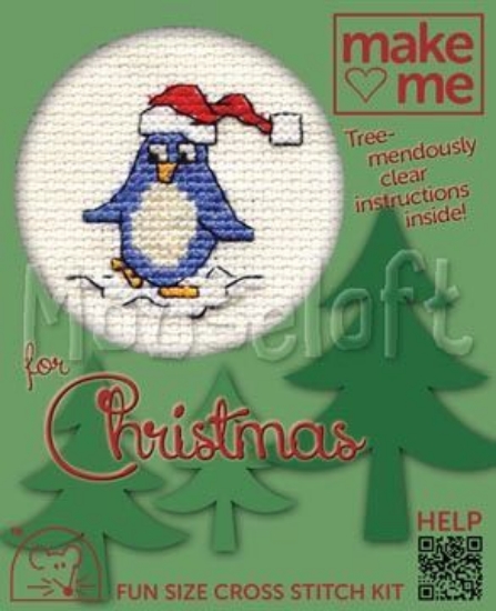 Picture of Mouseloft "Penguin" Make Me for Christmas Cross Stitch Kit
