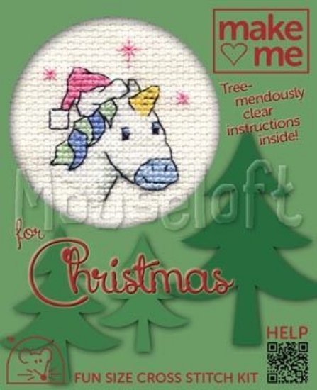 Picture of Mouseloft "Unicorn" Make Me for Christmas Cross Stitch Kit