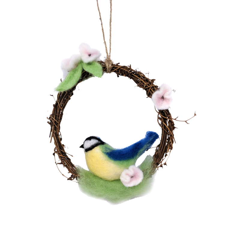Trimits Kit De Fieltro Con Aguja – Blue Tit (Herrerillo) – Manualidad Para Principiantes Con Instrucciones Paso A Paso
