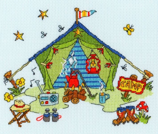 Picture of Sew Dinky - Tent Cross Stitch Kit by Bothy Threads