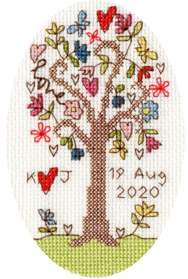 Picture of Sweet Tree Greetings Card Cross Stitch Kit by Bothy Threads