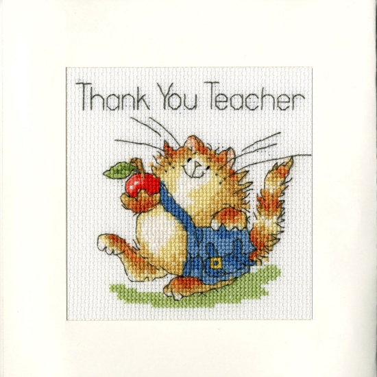 Picture of An Apple For Teacher Greetings Card Cross Stitch Kit by Bothy Threads