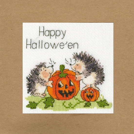 Picture of Jack O'Lantern Greetings Card Cross Stitch Kit by Bothy Threads