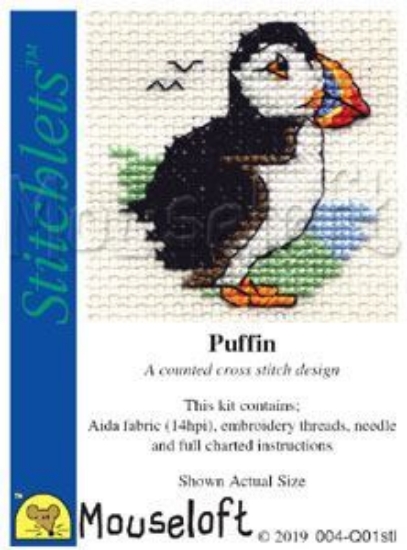 Picture of Mouseloft "Puffin" Stitchlets Cross Stitch Kit