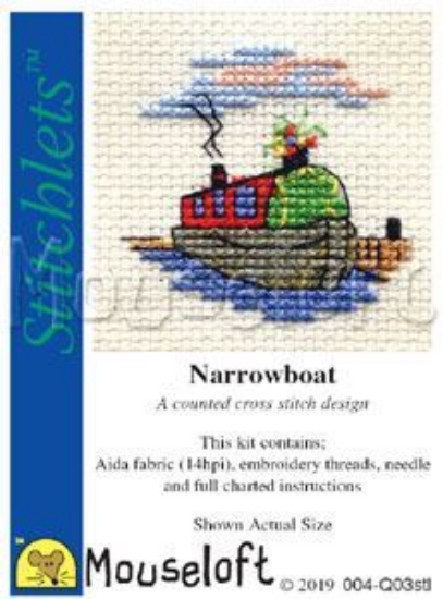 Picture of Mouseloft "Narrowboat" Stitchlets Cross Stitch Kit
