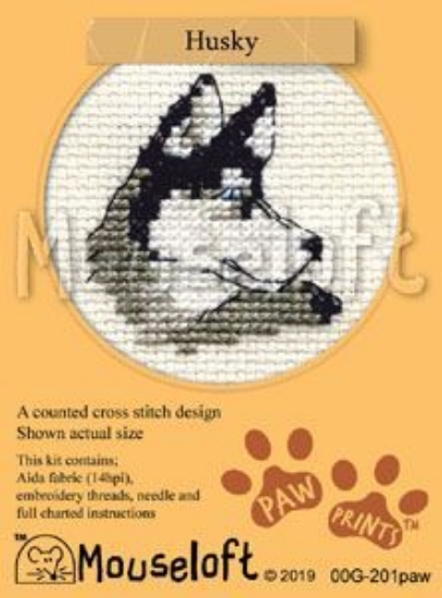 Picture of Mouseloft "Husky" Paw Prints Cross Stitch Kit