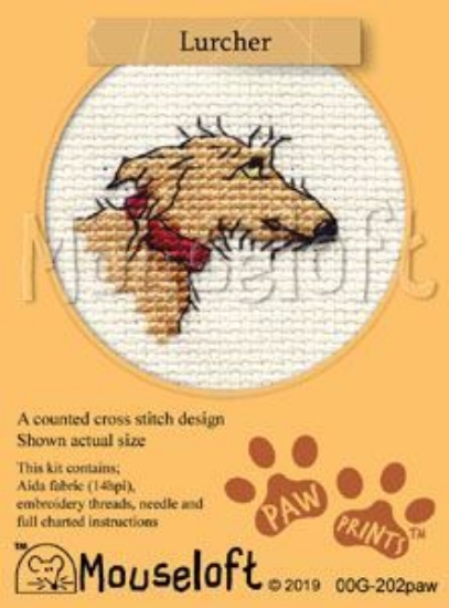 Picture of Mouseloft "Lurcher" Paw Prints Cross Stitch Kit