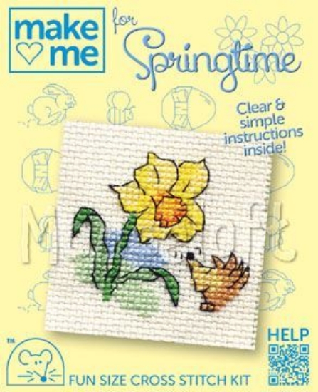 Picture of Mouseloft "Daffodil and Hedgehog" Make Me for Springtime Cross Stitch Kit
