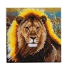 Picture of Resting Lion, 18x18cm Crystal Art Card