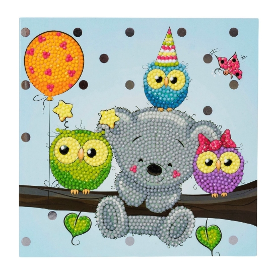 Picture of Birthday Friends, 18x18cm Crystal Art Card