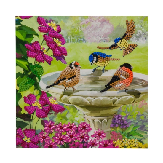 Picture of Birds, 18x18cm Crystal Art Card