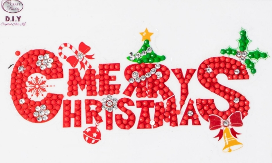 Picture of Merry Christmas, 10x15cm Crystal Art Motif