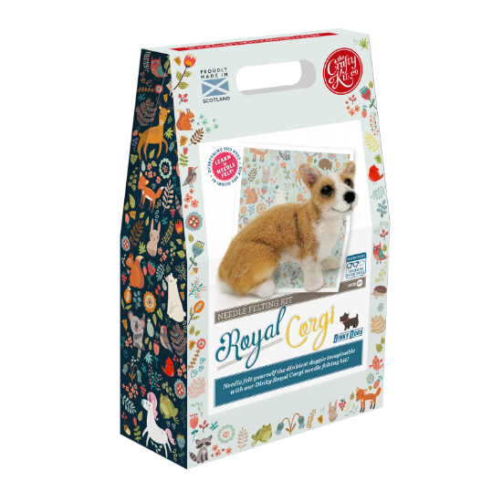 Picture of Royal Corgi Needle Felting Kit