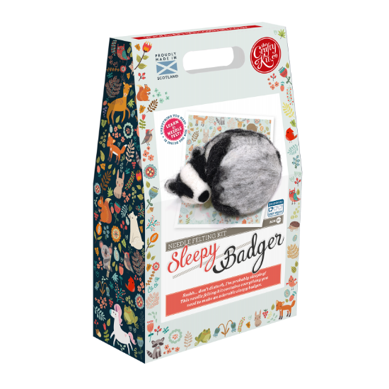 Picture of Sleepy Badger Needle Felting Kit