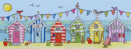 Picture of Julia Rigby - Beach Hut Fun Cross Stitch Kit by Bothy Threads