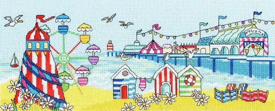 Picture of Julia Rigby - Pier Fun Cross Stitch Kit by Bothy Threads