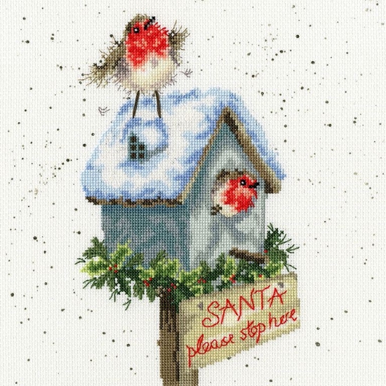 Picture of Hannah Dale - Santa Stop Here Cross Stitch Kit by Bothy Threads
