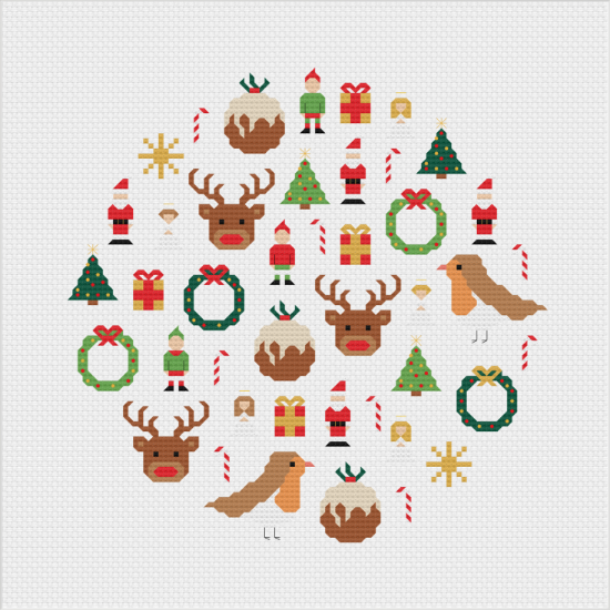Picture of Christmas Sampler Cross Stitch Kit by Meloca Designs