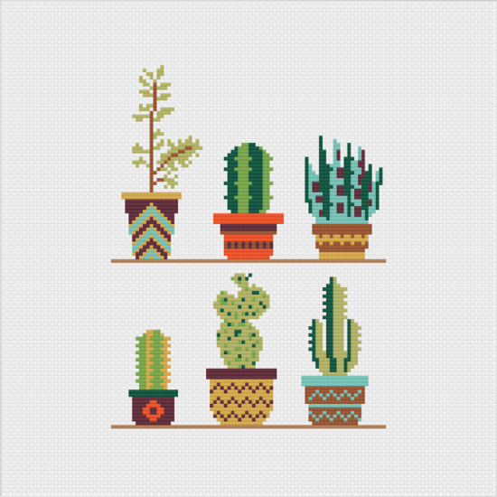 Picture of Cacti 2 Cross Stitch Kit by Meloca Designs