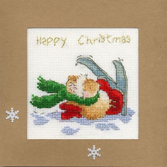 Picture of Apres Ski - Christmas Card Cross Stitch Kit by Bothy Threads