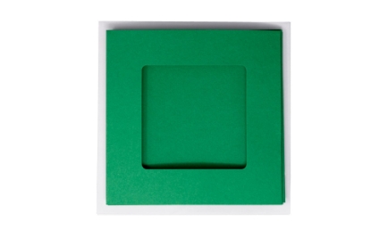 Picture of Square aperture square cards - Christmas Green (Pack of 5)
