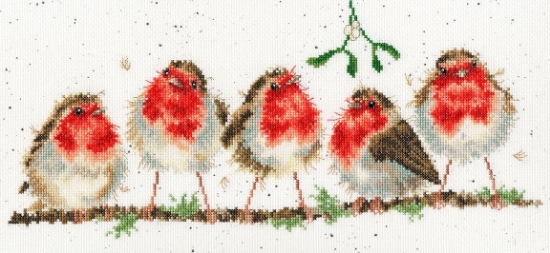 Picture of Hannah Dale - Rockin Robins Cross Stitch Kit by Bothy Threads