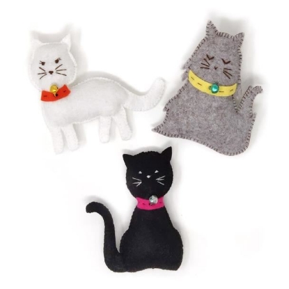 Picture of 3 Felt Kitties Sewing Kit