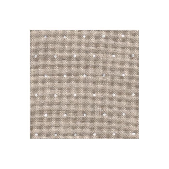 Picture of Zweigart Mushroom With White Dots  28 Count Cashel Linen Evenweave (1399)