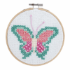 Picture of Butterfly Cross Stitch With Hoop