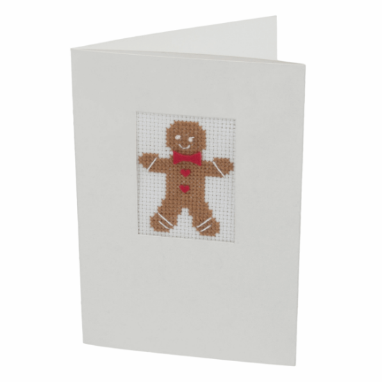 Picture of Ginger Bread Man Cross Stitch Card