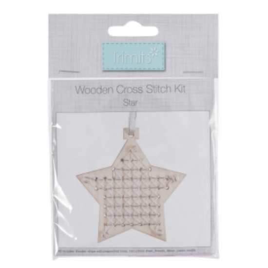 Picture of Wooden Cross Stitch Star