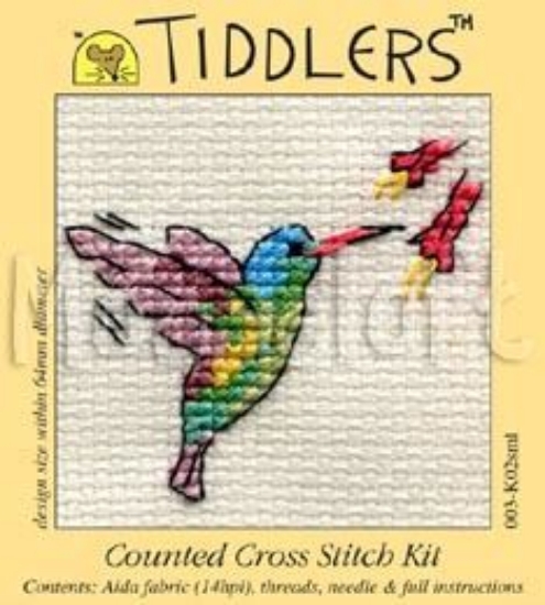 Picture of Mouseloft "Little Hummingbird" Tiddlers Cross Stitch Kit
