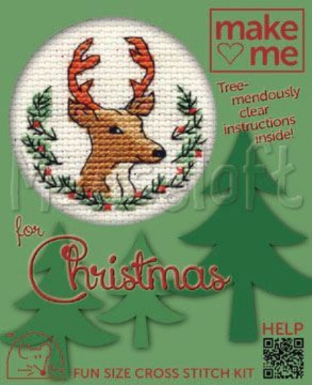 Picture of Mouseloft "Stag" Make Me for Christmas Cross Stitch Kit