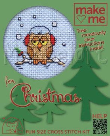 Picture of Mouseloft "Cosy Owl" Make Me for Christmas Cross Stitch Kit