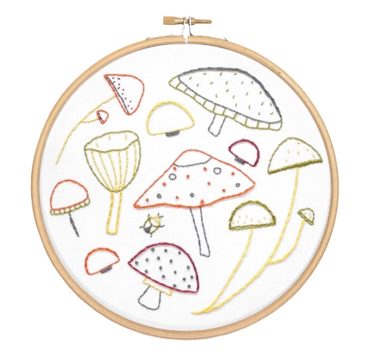 Picture of Marvellous Mushrooms Contemporary Embroidery Kit