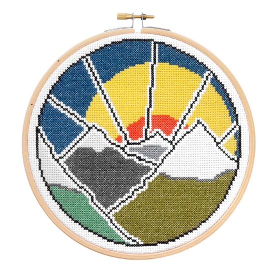 Picture of Mountain Adventure Contemporary Cross Stitch Kit