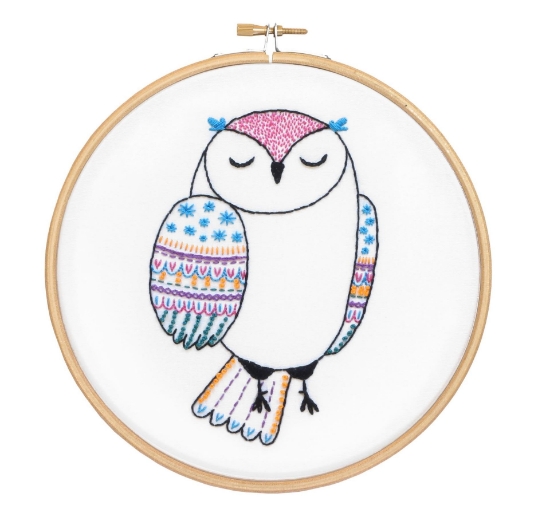 Picture of Owl Contemporary Embroidery Kit