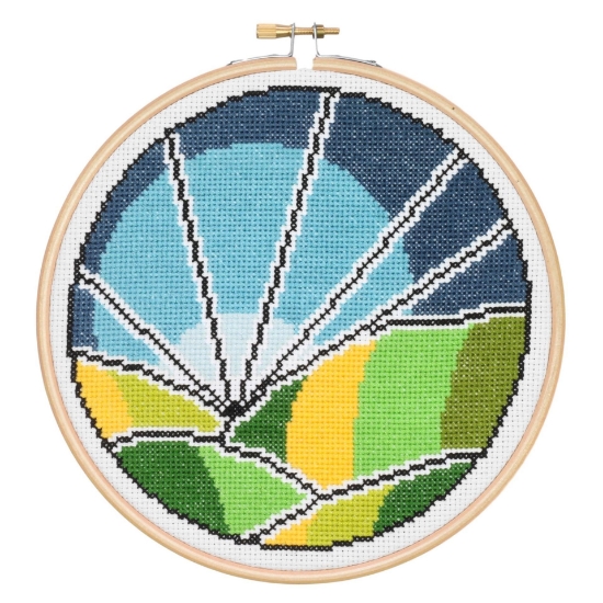 Picture of Rolling Fields Contemporary Cross Stitch Kit