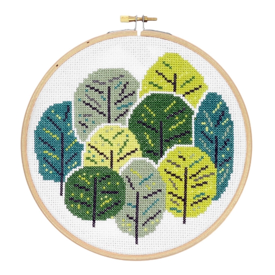 Picture of Summer Trees Contemporary Cross Stitch Kit