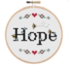 Picture of Hope 4" Cross Stitch Kit by Sew Sophie Crafts