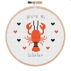 Picture of You're my Lobster 6" Cross Stitch Kit by Sew Sophie Crafts