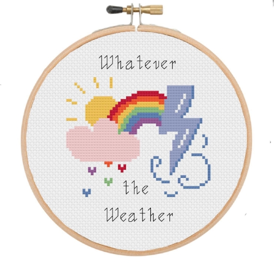 Picture of Whatever The Weather 6" Cross Stitch Kit by Sew Sophie Crafts
