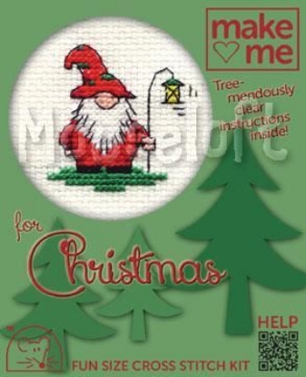 Picture of Mouseloft "Christmas Gnome" Make Me for Christmas Cross Stitch Kit