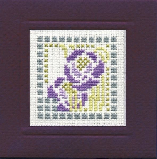 Picture of Mackintosh Rose Miniature Card Cross Stitch Kit