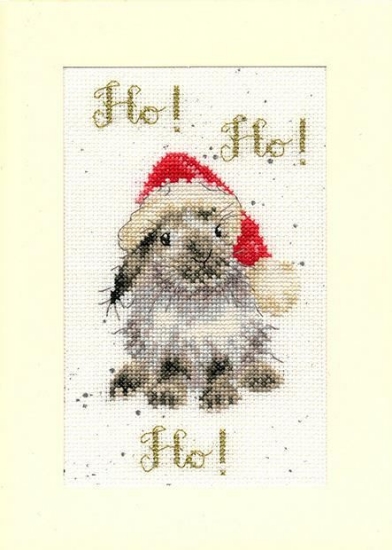 Picture of Ho Ho Ho Christmas Card Cross Stitch Kit by Bothy Threads