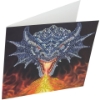 Picture of Dragon Fire Head , 18x18cm Crystal Art Card